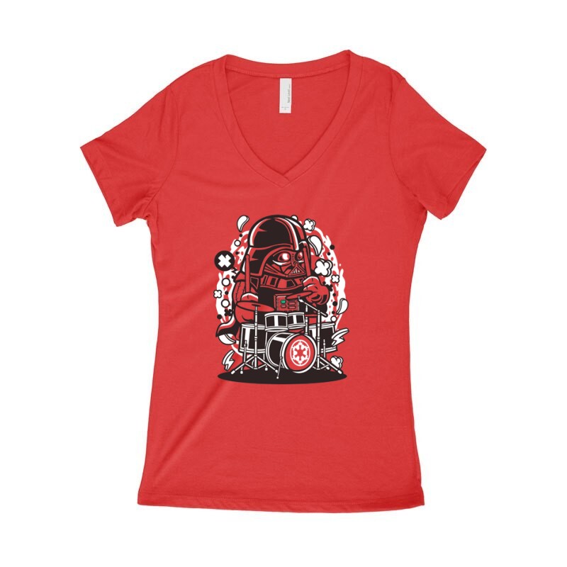 Vader Drummer Női póló V kivágott