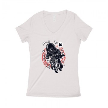 Vader Motocross Rider Női póló V kivágott