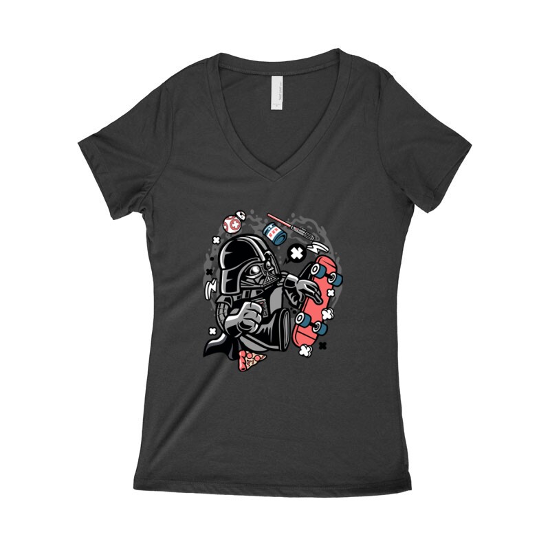 Vader Skater Női póló V kivágott