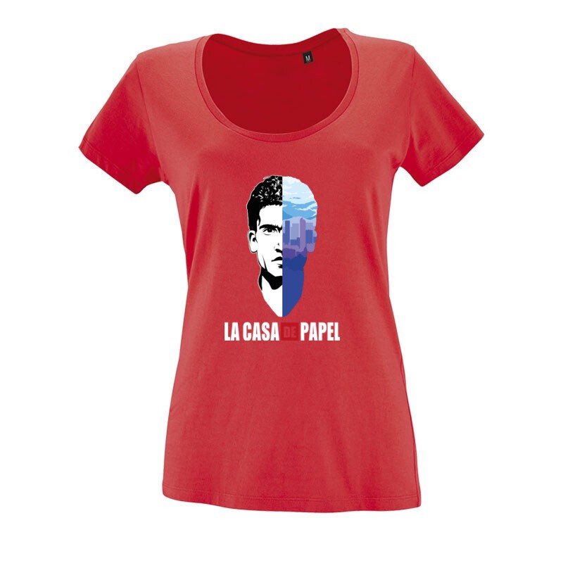 Denver City & Face O nyakú női póló