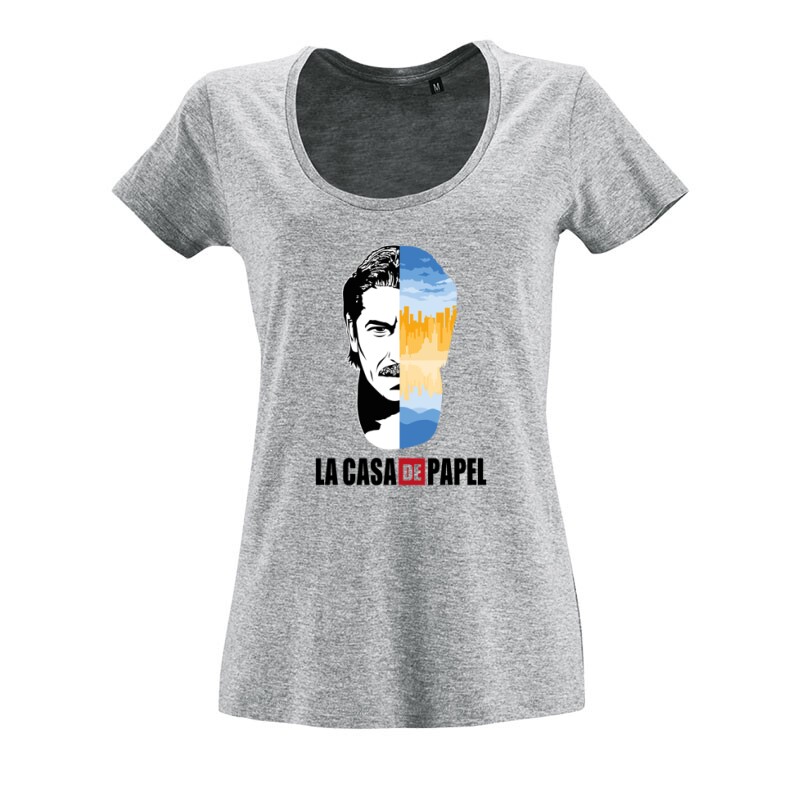 Marseille City & Face O nyakú női póló