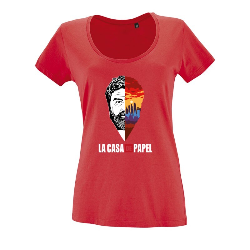 Moszkva City & Face O nyakú női póló