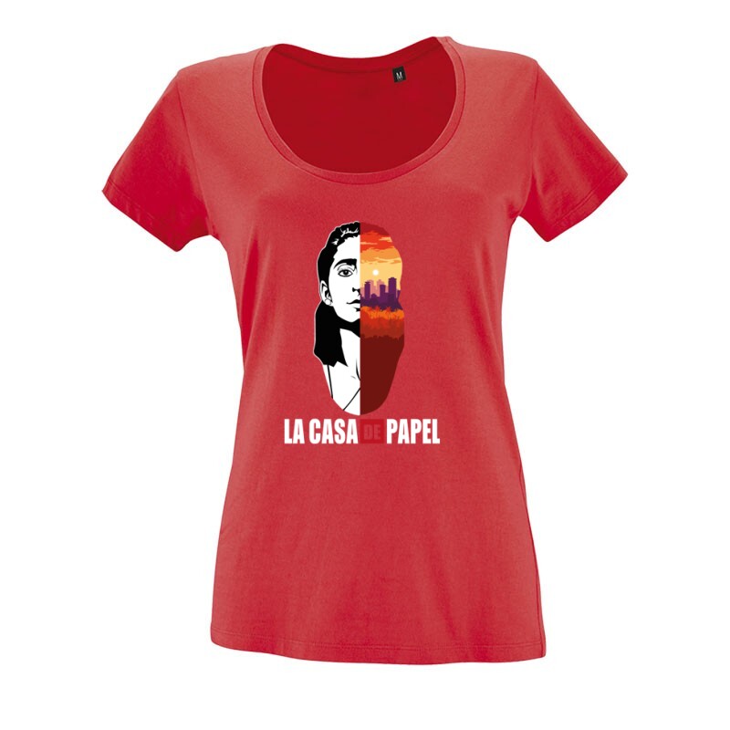 Nairobi City & Face O nyakú női póló