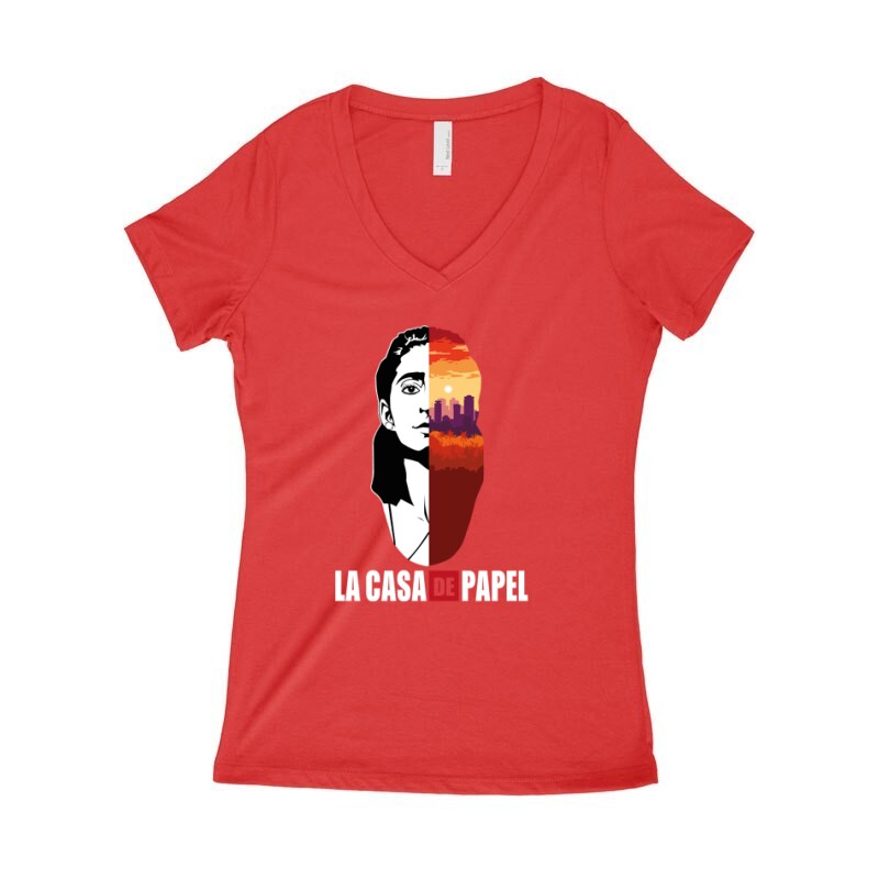 Nairobi City & Face Női póló V kivágott