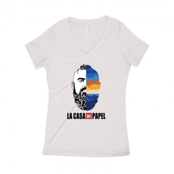 Oslo City & Face Női póló V kivágott