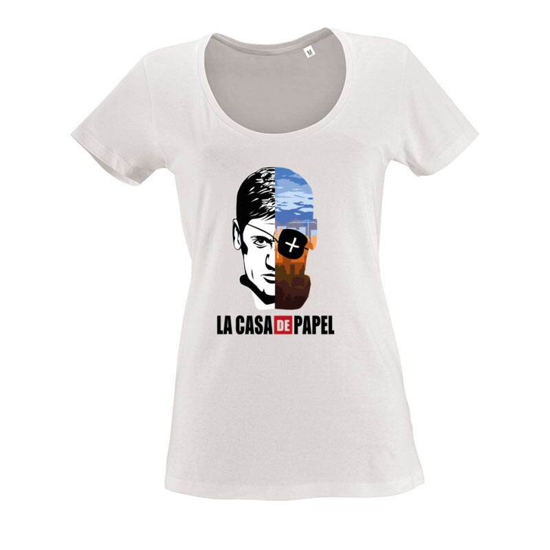 Palermo City & Face O nyakú női póló