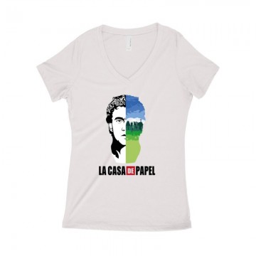 Rio City & Face Női póló V kivágott