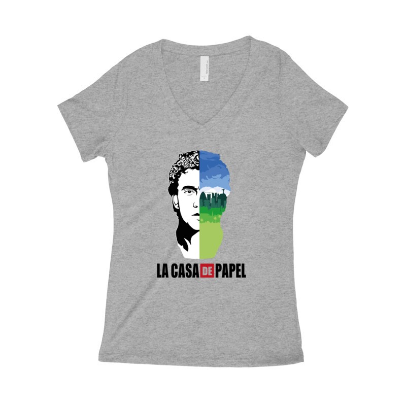 Rio City & Face Női póló V kivágott