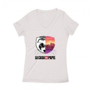 Sofia City & Face Női póló V kivágott