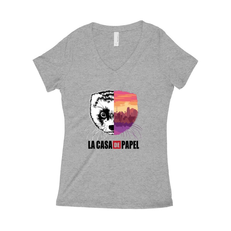 Sofia City & Face Női póló V kivágott