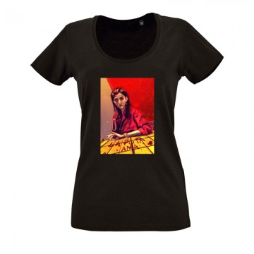 La Puta Ama O nyakú női póló