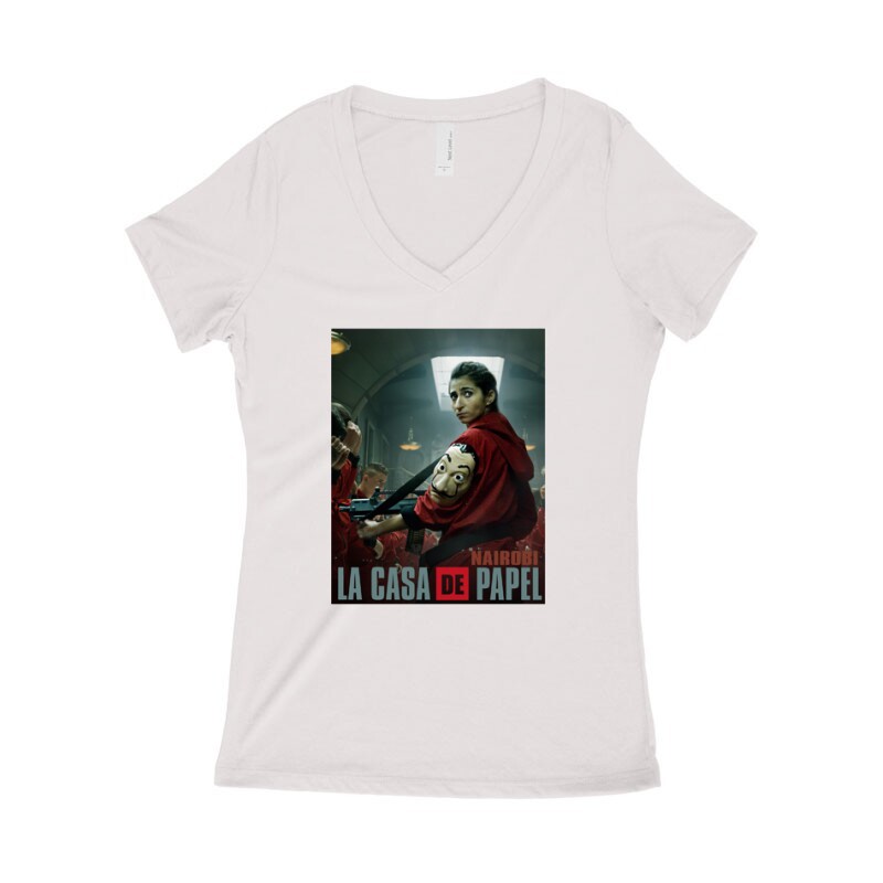 Nairobi with gun Női póló V kivágott