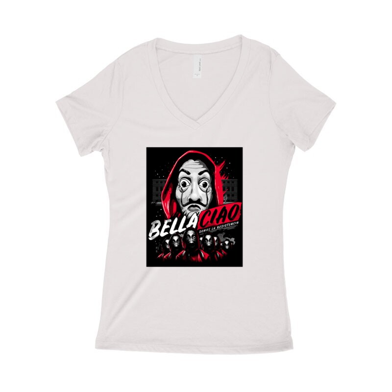 Somos LA Resistencia Női póló V kivágott