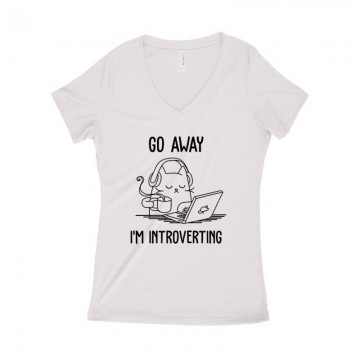 I'm Introverting Női póló V kivágott