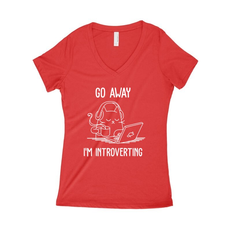I'm Introverting Női póló V kivágott