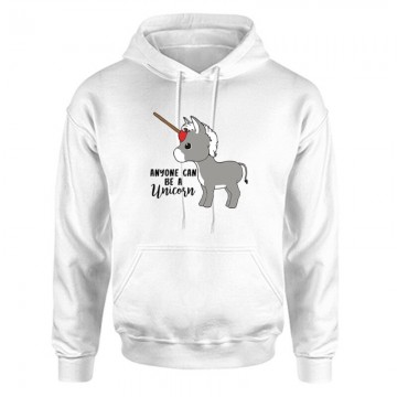 Bárki lehet Unikornis Unisex Kapucnis Pulcsi