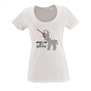 Bárki lehet Unikornis Női O Nyakú Póló