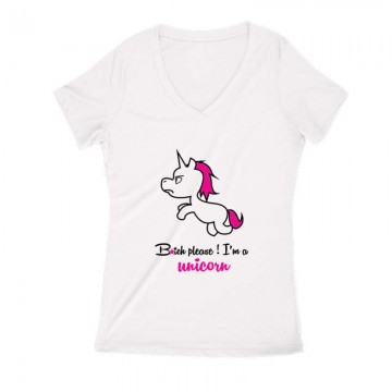 B*tch Please Női V Kivágott póló