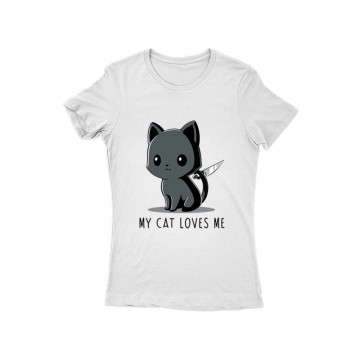 My Cat Loves Me Női Póló
