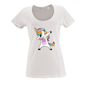 Dabbing Unicorn Női O Nyakú Póló