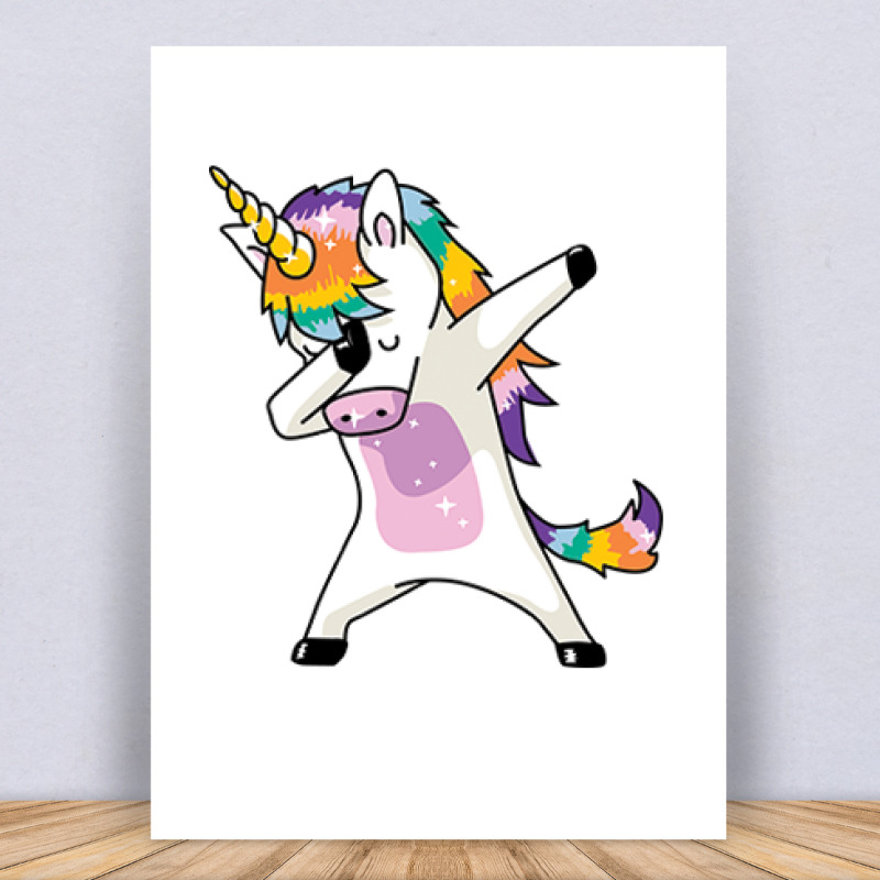 Dabbing Unicorn Vászonkép