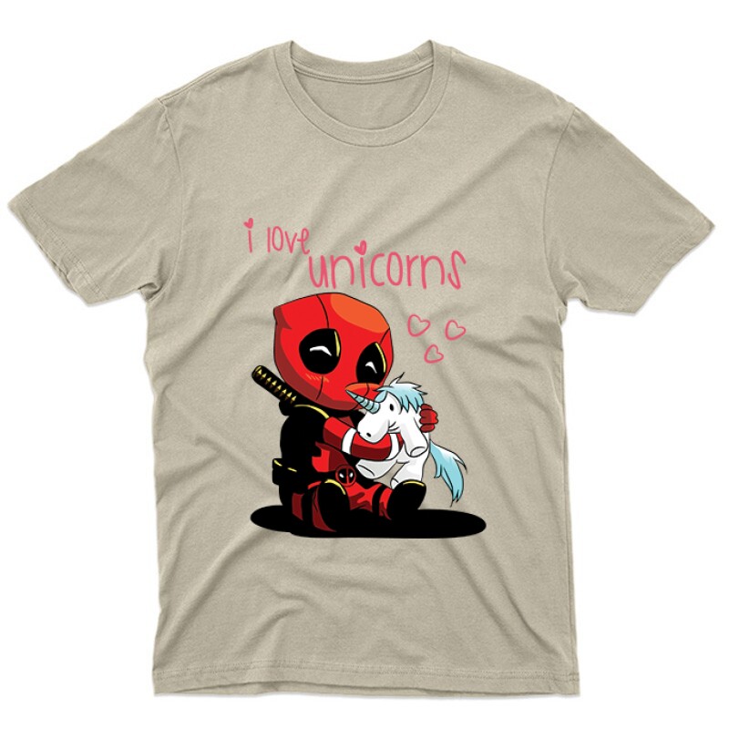 I Love Unicorns (Deadpool) Unisex Póló