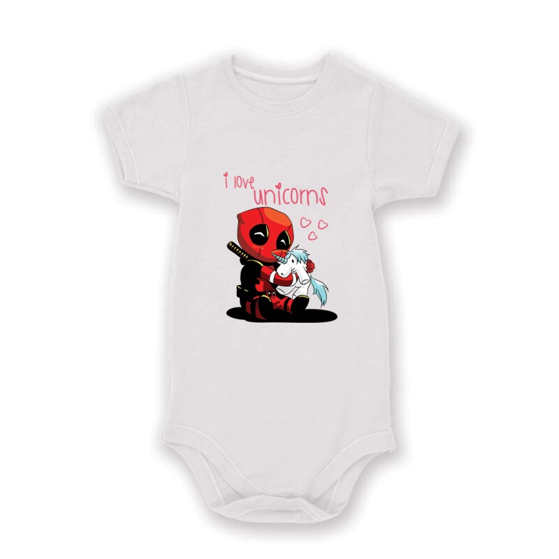 I Love Unicorns (Deadpool) Baby Body