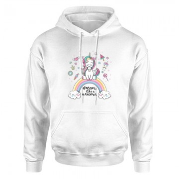 Dream Like a unicorn Unisex Kapucnis Pulcsi
