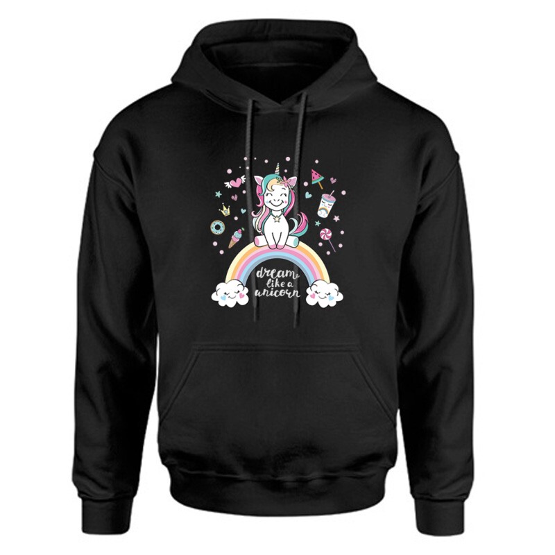 Dream Like a unicorn Unisex Kapucnis Pulcsi