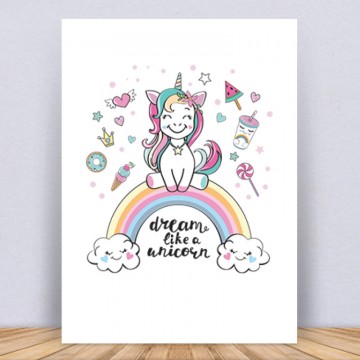 Dream Like a unicorn Vászonkép