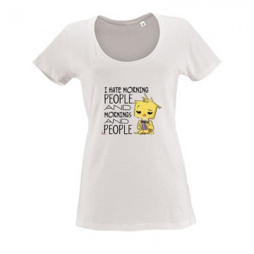 I Hate Morning (csibe) Női O Nyakú Póló