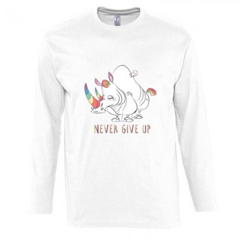 Never Give Up Hosszú Ujjú Póló