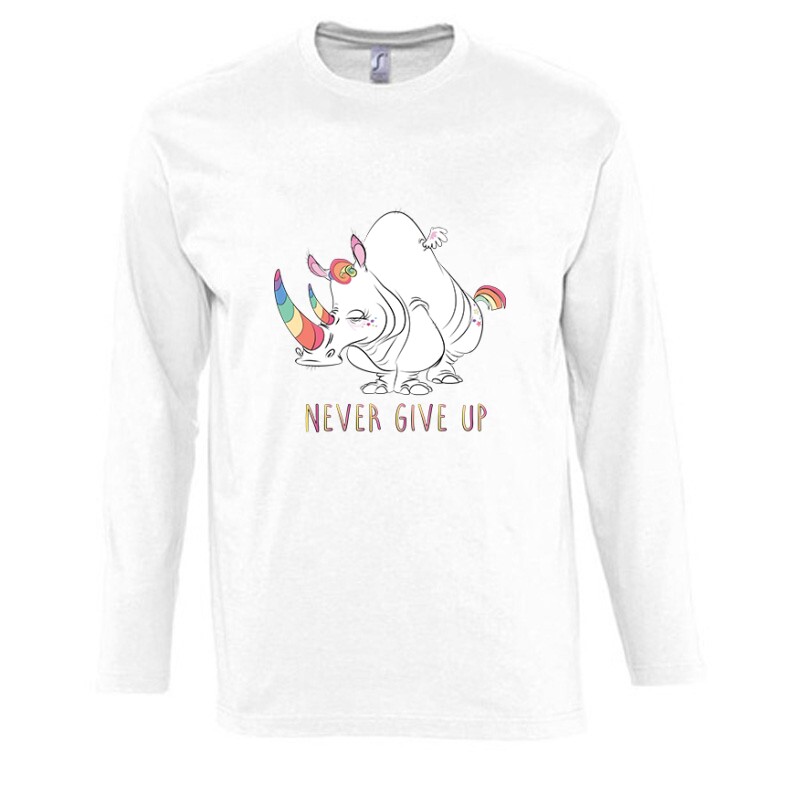 Never Give Up Hosszú Ujjú Póló