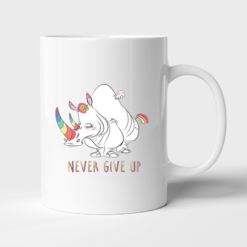 Never Give Up Bögre