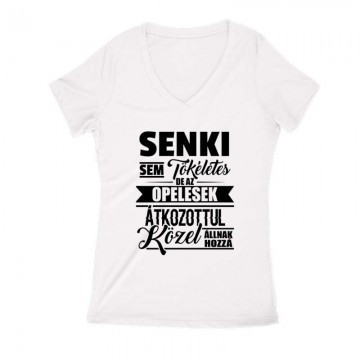 Senkisem Tökéletes Opeles Női V Kivágott póló