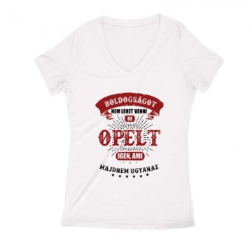 Boldogságot nem lehet venni opel Női V Kivágott póló
