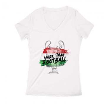 More Than Football Női V Kivágott póló