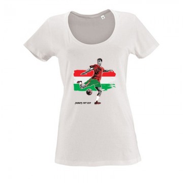 Európa Bajnokság 2021 Zászló Női O Nyakú Póló