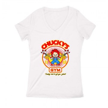 Chucky's GYM Női V Kivágott póló