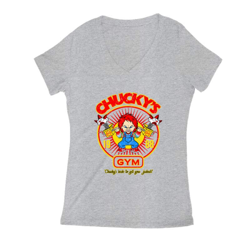 Chucky's GYM Női V Kivágott póló