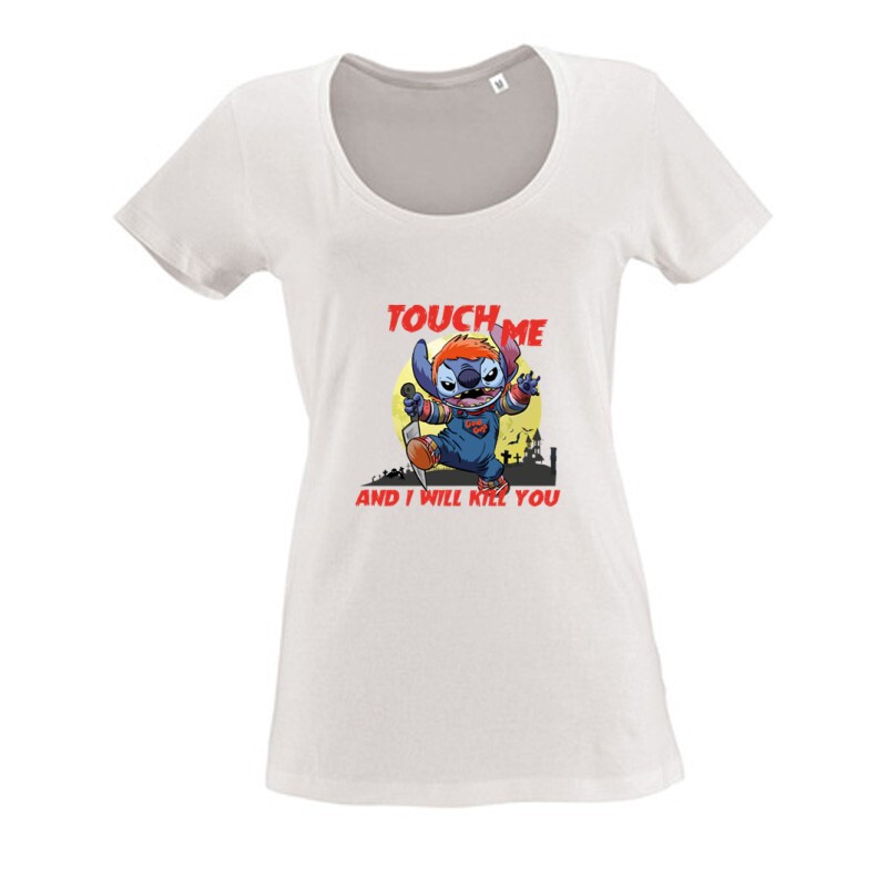 Touch Me and I will kill you Női O Nyakú Póló