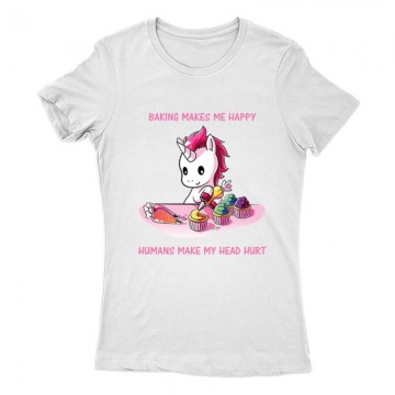 Baking Makes Me Happy Női Póló