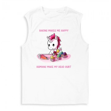 Baking Makes Me Happy Férfi Trikó