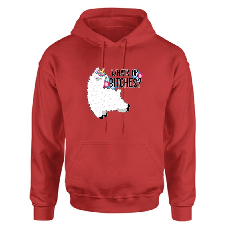 What's Up  Llama Unisex Kapucnis Pulcsi