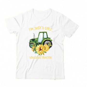 Just A Girl Who Love Tractor Gyermek Póló