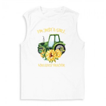 Just A Girl Who Love Tractor Férfi Trikó