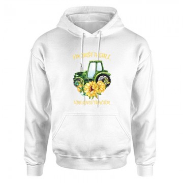 Just A Girl Who Love Tractor Unisex Kapucnis Pulcsi