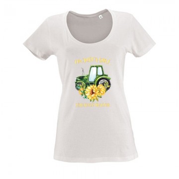 Just A Girl Who Love Tractor Női O Nyakú Póló