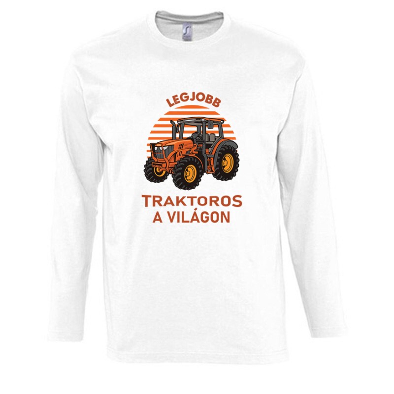 Legjobb Traktoros a Világon Hosszú Ujjú Póló