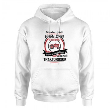 Legjobbak lesznek Traktorosok Unisex Kapucnis Pulcsi